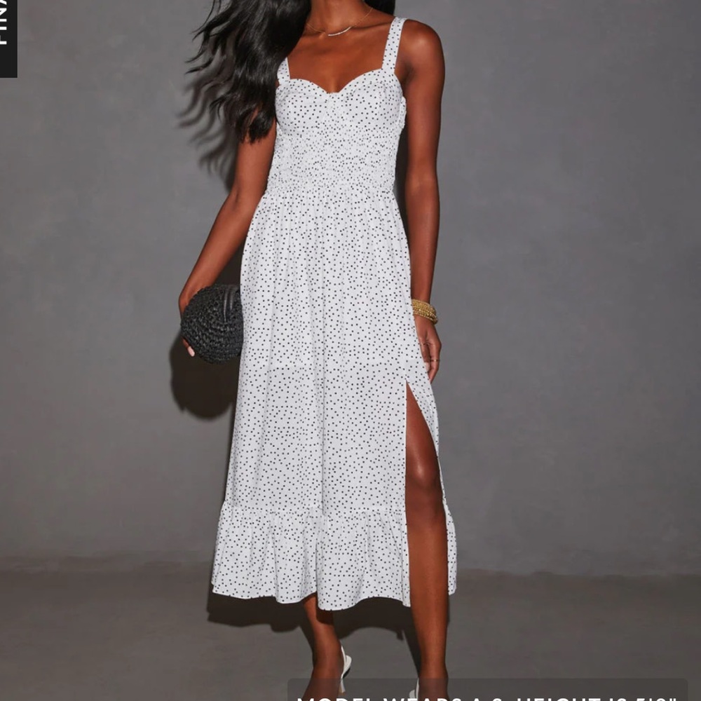 NWT Vici Anamaria Poka Dot Corset Midi Medium